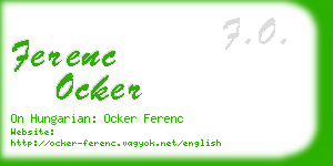 ferenc ocker business card